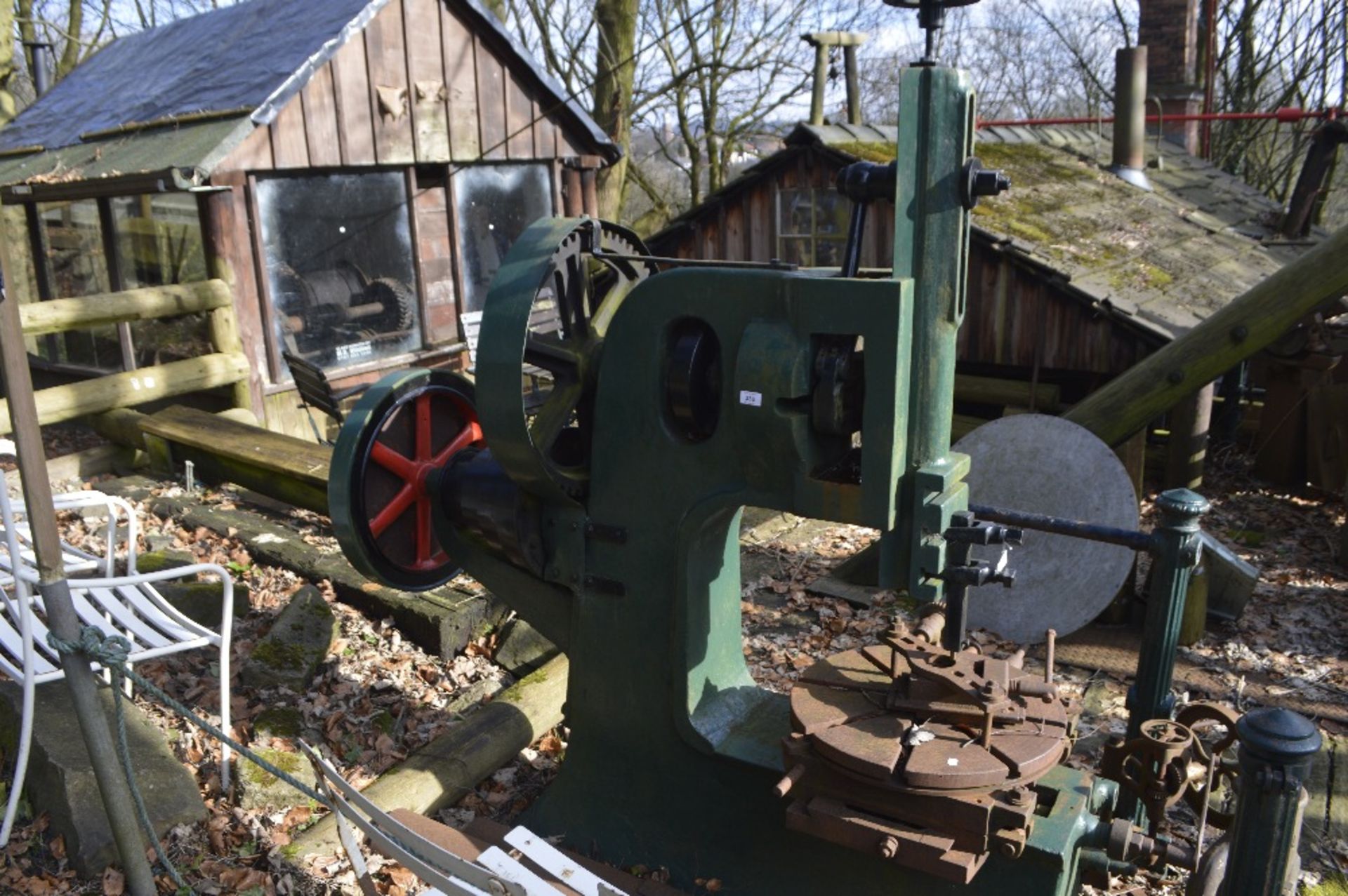 A Victorian slotting machine, height approx. 7ft.