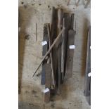 Various lathe tools, length of longest approx. 18 1/2".
