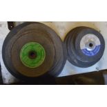 Various flat stone cutting disks, diameter of largest approx. 12".
