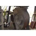 A cast iron part steam boiler, diameter approx. 6ft.