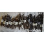 Various drill bits, length of longest approx. 6".