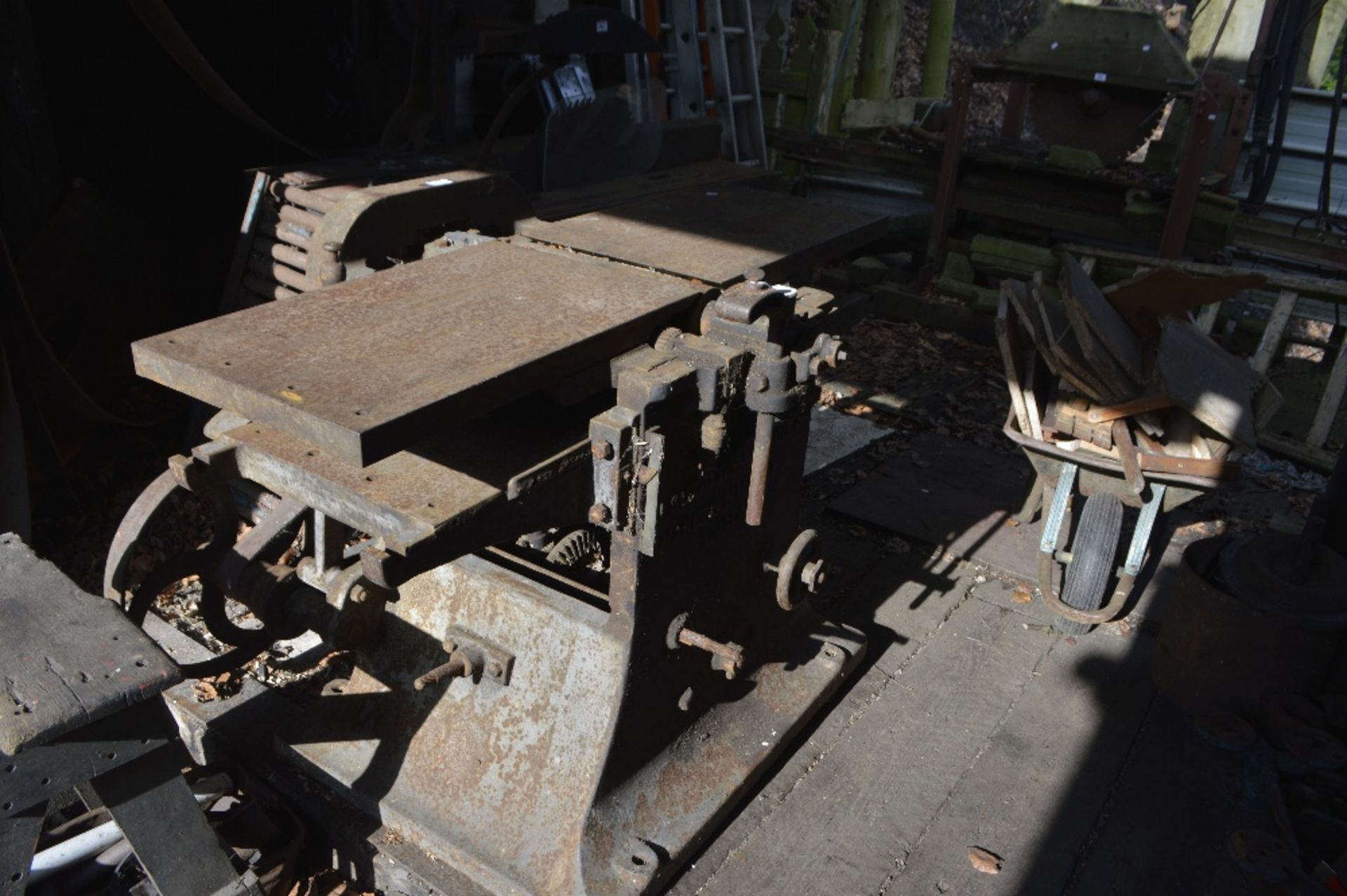 A cast iron planer by J Sutcliffe & Son Ltd. Halifax, approx. 57" by 17".
