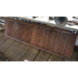 A pair teak of louvered doors, length approx 72".