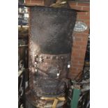 The original boiler from Betsy the steam engine, converted to a wood burner, diameter approx. 30".