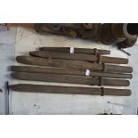 Six various chisels, length of longest approx. 24" (6).