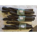 Various drill bits, length of longest approx. 10".