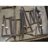 A collection of various Allen key extensions, length of longest approx. 16".