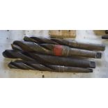 Four drill bits, length of longest approx. 10 1/2" (4).