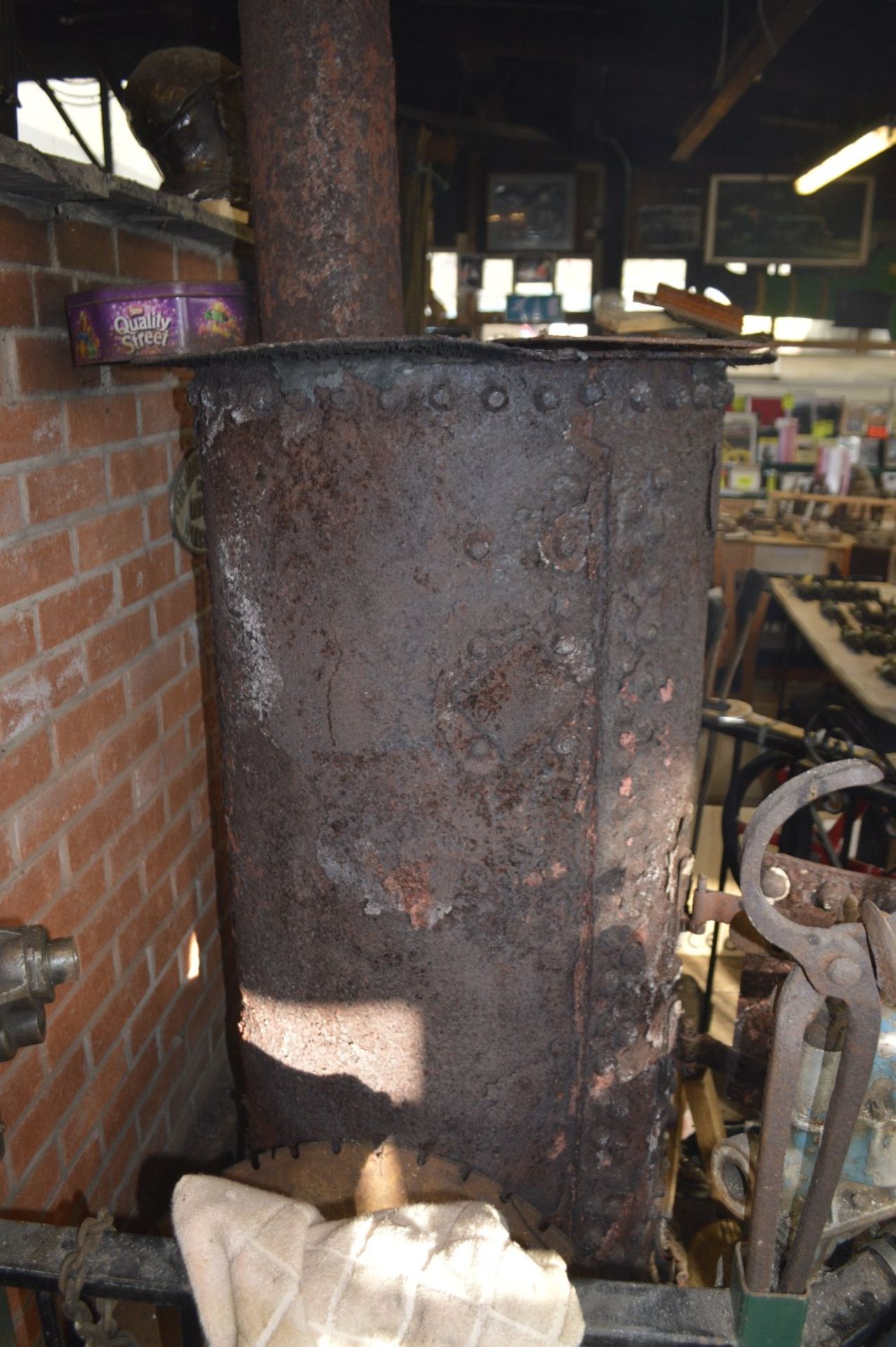 The original boiler from Betsy the steam engine, converted to a wood burner, diameter approx. 30". - Image 5 of 5