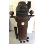 A Kelvin Hughes ship's binnacle in brass and teak, type 72323,