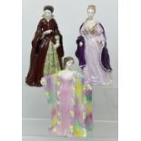 Coalport; three limited edition figures, 'Bedtime Story' designed by David Shilling no.