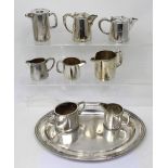 A collection of silver-plated cruise liner tableware to include Cunard White Star Line oval platter