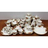 A collection of Royal Albert 'Old Country Roses' pattern tableware.