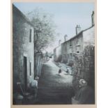 After Laurence Rushton; a signed limited edition print 'Our Street',