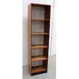 A modern four-shelf bookcase, 189 x 50cm.