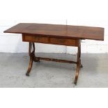 A reproduction drop-leaf side/hall table.