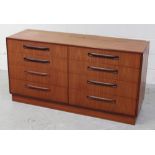 A G-Plan teak chest of eight drawers, 73 x 140cm.