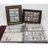 A collection of military, navy and nautical-themed cigarette cards depicting military figures,