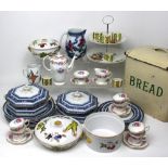 A mixed lot of ceramics to include two Losol ware lidded tureens and plates,