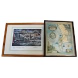 After B R Entwistle; a limited edition signed print, 'Tribute to the Mersey',