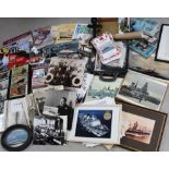 A collection of mixed maritime ephemera to include Cunard postcards,