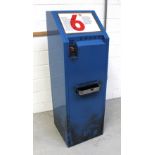 A reproduction Underground ticket machine, illuminated for decorative purposes, height 150cm,