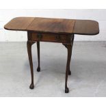 A late 19th century drop-leaf side table,