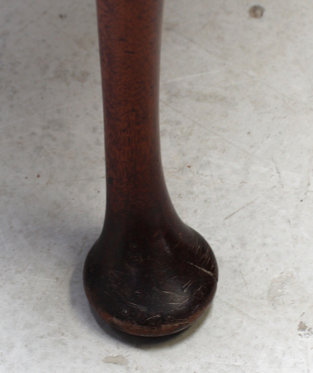 A mid-18th century mahogany two-leaf folding card and tea table with lobed corners, - Image 6 of 9