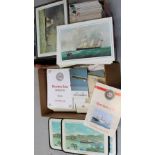A quantity of late 20th century Harrison Line collectibles including calendars, pictures,