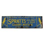 A vintage enamel advertising sign, 'Spratt's Egg,