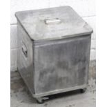 A Grundy bin converted into a large wine cooler on wheels, 52 x 42cm.