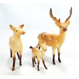 BESWICK; a family of deer comprising stag, doe and fawn, tallest height 20.5cm (3).