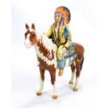 BESWICK; 'Mounted Indian', height 21.5cm.