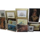 A collection of prints to include John Everett Millais, Edgar Degas,