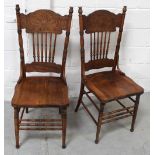 Two 19th century country-style kitchen chairs (2).