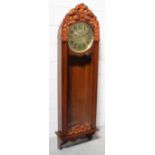 A contemporary mahogany-cased Kaiser Westminster wall-hanging longcase clock,