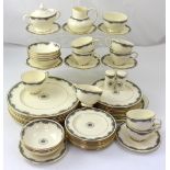 A Royal Doulton 'Albany' pattern part dinner and tea service to include dinner plates, side plates,