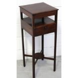 A 19th century mahogany square wash stand, width 34.5cm.