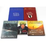 Lord Lichfield; four books signed by the author, 'The Most Beautiful Women', 'A Royal Album',