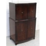 A reproduction mahogany drinks cabinet, width 74cm.