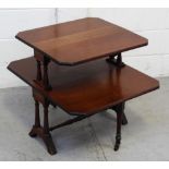 An Edwardian mahogany two-tier Sutherland table, width 59cm.