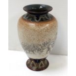 Royal Doulton; a Burslem ovoid vase, impressed signature to base, height 27cm.