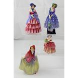 Four Royal Doulton figures; HN809 'Cissie', reg. no.