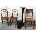 A pair of bentwood dining chairs,