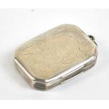 SAMUAL PEMBERTON; a George III hallmarked silver vinaigrette,