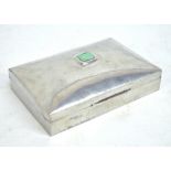 LIBERTY & CO; a polished pewter two division cigarette box,