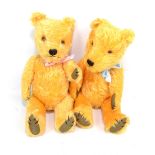 A pair of golden mohair Chiltern bears (male and female), circa 1945, 45cm high.