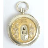 J ULLMANN & CO; an 800 grade silver pocket watch made for the Chinese market,