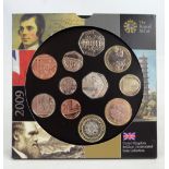 A United Kingdom 2009 brilliant uncirculated coin collection/set including Kew Gardens 50p.