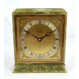 A green onyx Art Deco style mantel timepiece,